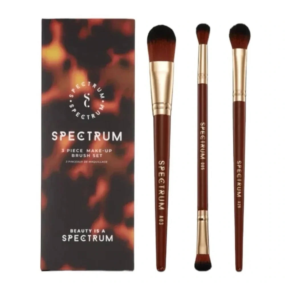 NWB Pantherine 3 Piece Makeup Brush Set